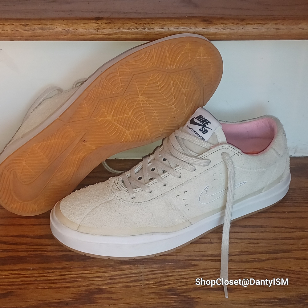 Nike SB Bruin Hyperfeel Quartersnacks sneakers in birch and space pink - Picture 5 of 16